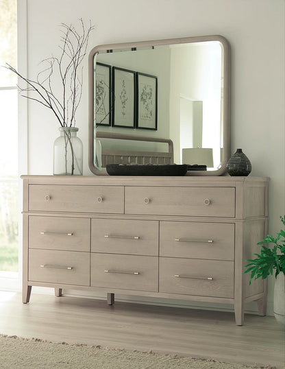 Modus Furniture - Camden Eight Drawer Oak Wood Dresser in Chai - QATK82 view 5