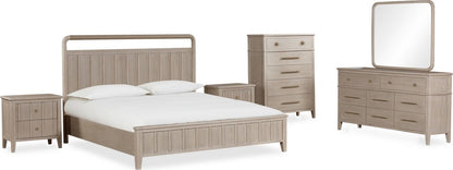 Modus Furniture - Camden Five Drawer Oak Wood Chest in Chai - QATK84 view 3