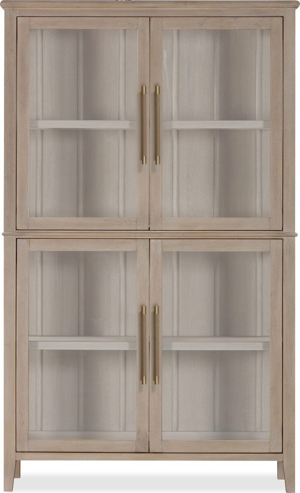 Modus Furniture - Camden Four Door Shiplap Curio in Chai - QATK80 view 1