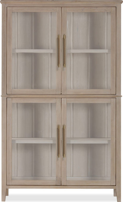 Modus Furniture - Camden Four Door Shiplap Curio in Chai - QATK80 view 1