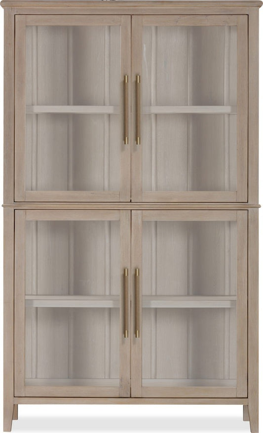 Modus Furniture - Camden Four Door Shiplap Curio in Chai - QATK80 view 1