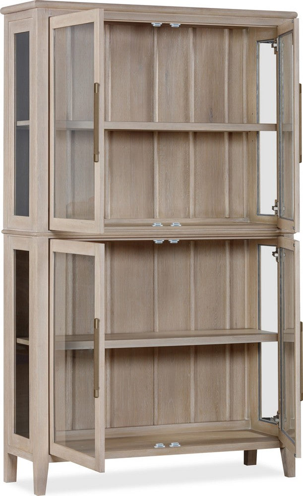 Modus Furniture - Camden Four Door Shiplap Curio in Chai - QATK80 view 2