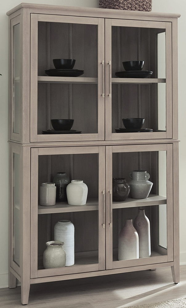 Modus Furniture - Camden Four Door Shiplap Curio in Chai - QATK80 view 3