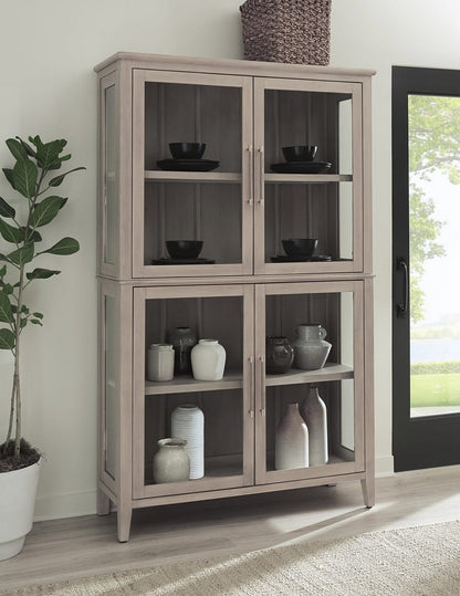 Modus Furniture - Camden Four Door Shiplap Curio in Chai - QATK80 view 5