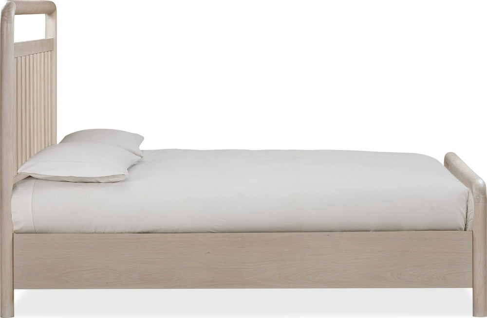 Modus Furniture - Camden Full-size Shiplap Oak Wood Platform Bed in Chai - QATKH4 view 3