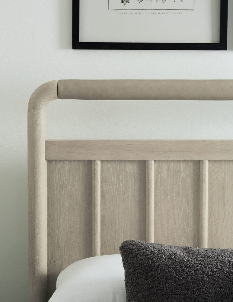 Modus Furniture - Camden Full-size Shiplap Oak Wood Platform Bed in Chai - QATKH4 view 6