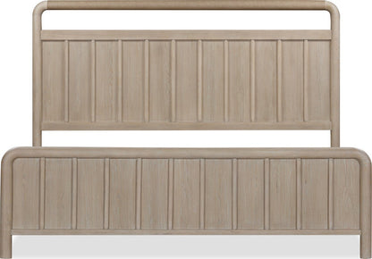 Modus Furniture - Camden King-size Shiplap Oak Wood Platform Bed in Chai - QATKH7 view 5
