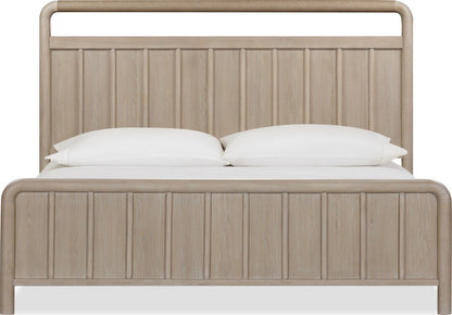 Modus Furniture - Camden Queen-size Shiplap Oak Wood Platform Bed in Chai - QATKH5 view 2