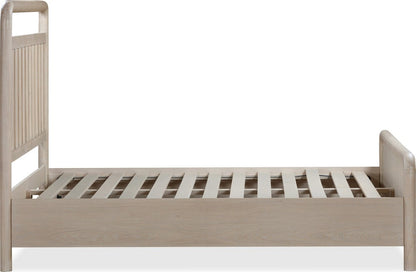 Modus Furniture - Camden Queen-size Shiplap Oak Wood Platform Bed in Chai - QATKH5 view 6