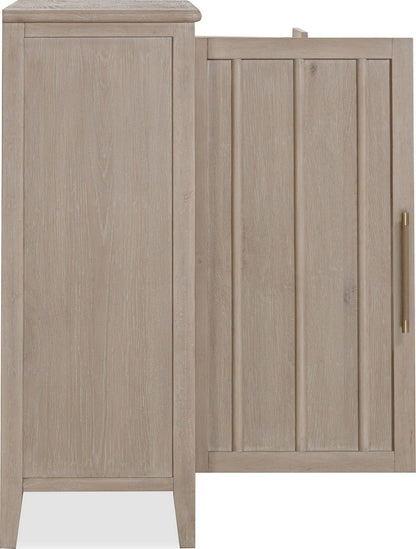 Modus Furniture - Camden Six Drawer One Door Oak Wood Chest in Chai - QATK86 view 4