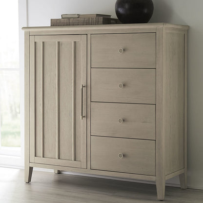 Modus Furniture - Camden Six Drawer One Door Oak Wood Chest in Chai - QATK86 view 6