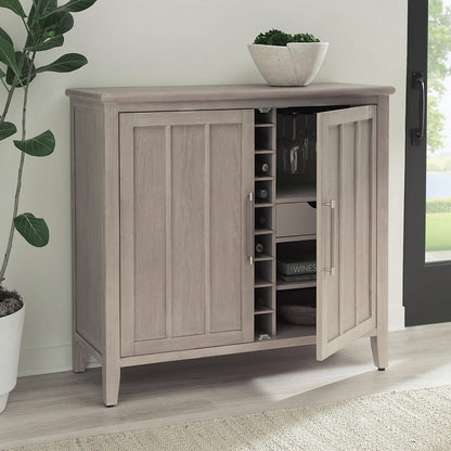 Modus Furniture - Camden Two Door Two Drawer Bar Cabinet with Stemware Rack and Wine Rack in Chai - QATK79 view 7