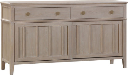 Modus Furniture - Camden Two Drawer Two Door Oak Wood Sideboard in Chai - QATK78 view 1
