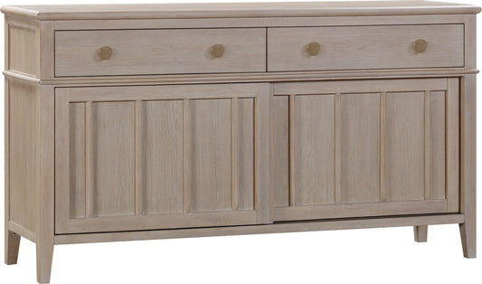 Modus Furniture - Camden Two Drawer Two Door Oak Wood Sideboard in Chai - QATK78 view 1