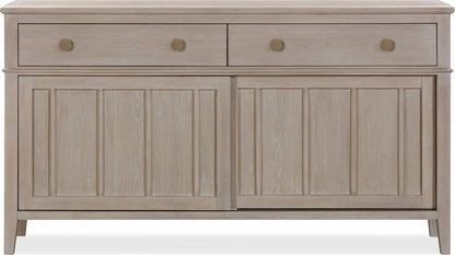 Modus Furniture - Camden Two Drawer Two Door Oak Wood Sideboard in Chai - QATK78 view 2