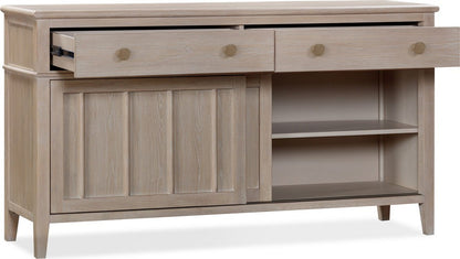 Modus Furniture - Camden Two Drawer Two Door Oak Wood Sideboard in Chai - QATK78 view 3