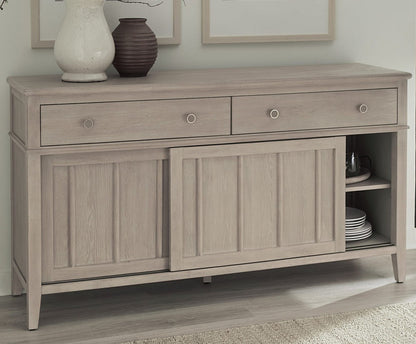 Modus Furniture - Camden Two Drawer Two Door Oak Wood Sideboard in Chai - QATK78 view 5