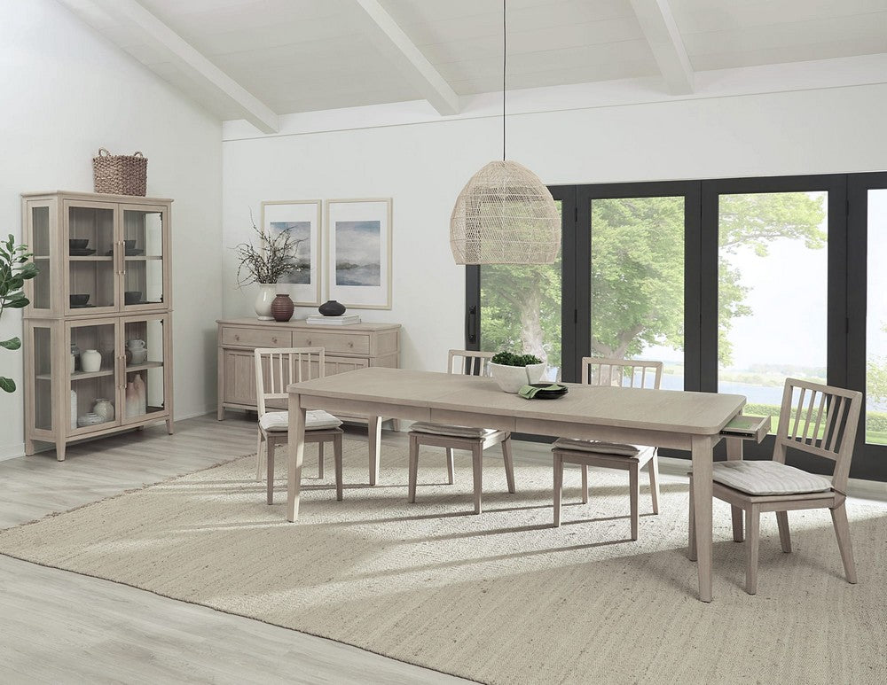 Modus Furniture - Camden Two Drawer Two Door Oak Wood Sideboard in Chai - QATK78 view 7