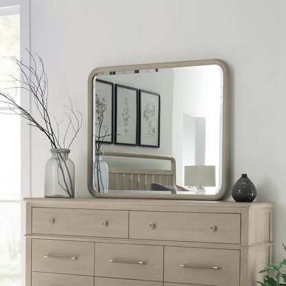 Modus Furniture - Camden Wall or Dresser Mirror in Chai - QATK83 view 4