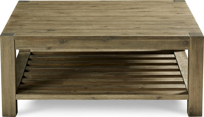 Modus Furniture - Canyon Solid Wood Square Coffee Table in Washed Grey - 3E8721S view 2