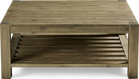 Modus Furniture - Canyon Solid Wood Square Coffee Table in Washed Grey - 3E8721S view 2