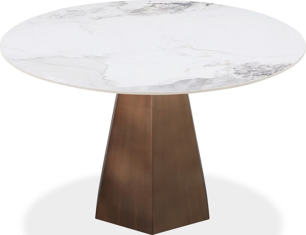 Modus Furniture - Carmel Stone Top Round Dining Table in Chanelle and Bronze - PWSZ60 view 2