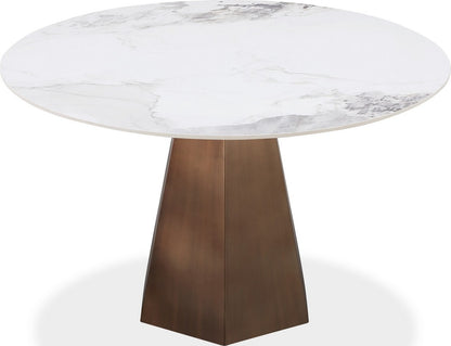 Modus Furniture - Carmel Stone Top Round Dining Table in Chanelle and Bronze - PWSZ60 view 2
