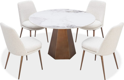 Modus Furniture - Carmel Stone Top Round Dining Table in Chanelle and Bronze - PWSZ60 view 3