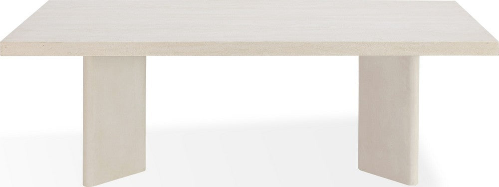 Modus Furniture - Caye Stone Top Double Pedestal Dining Table with Ivory Cement Base - PWSS60 view 3