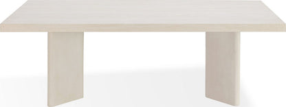 Modus Furniture - Caye Stone Top Double Pedestal Dining Table with Ivory Cement Base - PWSS60 view 3