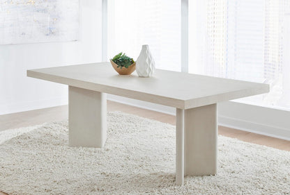 Modus Furniture - Caye Stone Top Double Pedestal Dining Table with Ivory Cement Base - PWSS60 view 6