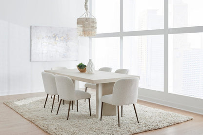 Modus Furniture - Caye Stone Top Double Pedestal Dining Table with Ivory Cement Base - PWSS60 view 8
