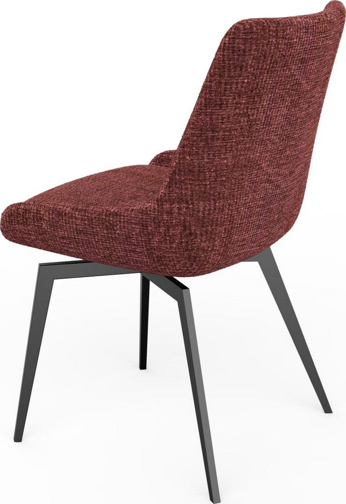 Modus Furniture - CEO 180 Degree Return Swivel Upholstered Dining Chair in Cherry - TGXB64B_1 view 4