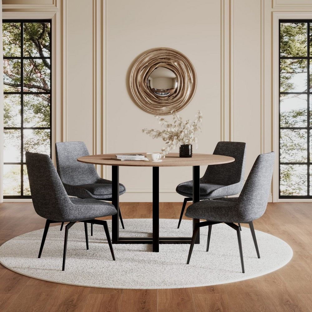 Modus Furniture - CEO 180 Degree Return Swivel Upholstered Dining Chair in Oyster Set of 2 - TGXB64_2 view 8