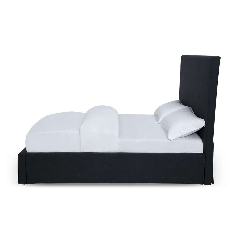 Modus Furniture - Cheviot Queen-Size Upholstered Skirted Panel Bed in Iron - CBB3H53 veiw 6