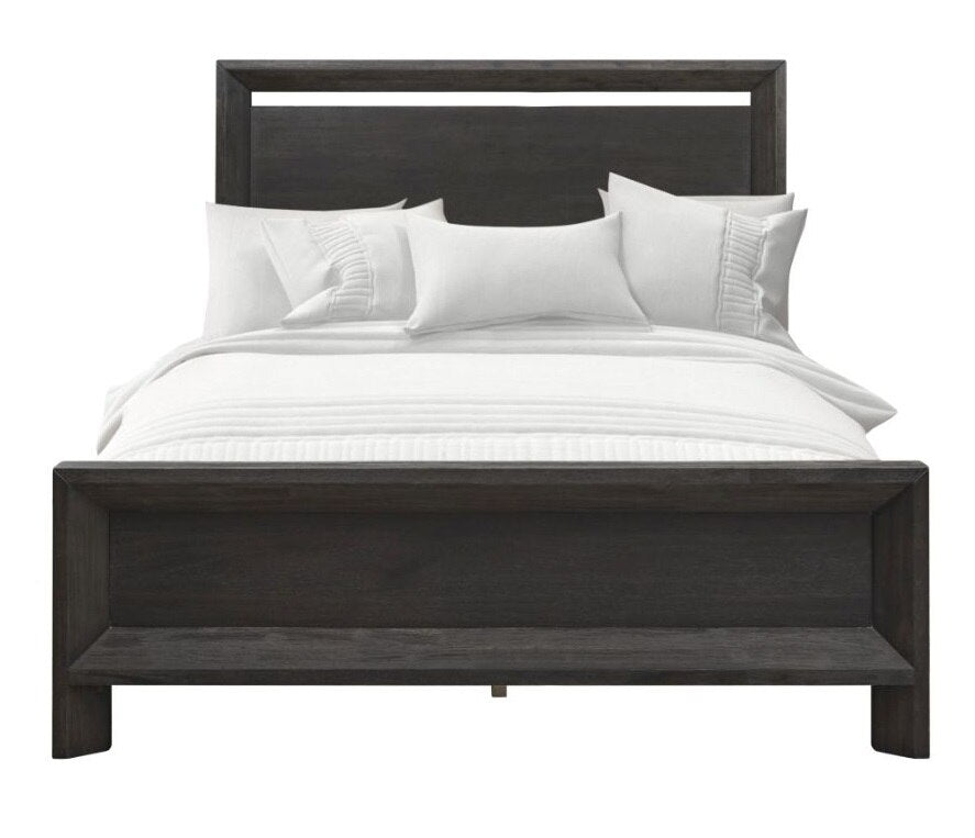 Modus Furniture - Chloe Queen-Size Solid Wood Bed in Basalt Grey - 3JU5H5_CLOSEOUT veiw 1