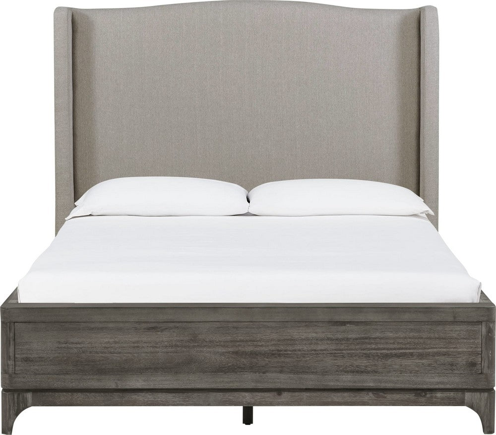 Modus Furniture - Cicero California King-size Wingback Upholstered Bed in Slate Grey - 2KS3A6 view 2