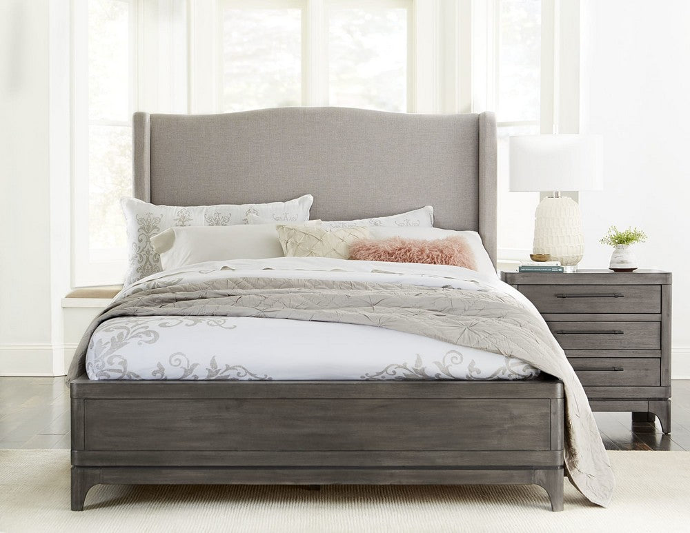 Modus Furniture - Cicero California King-size Wingback Upholstered Bed in Slate Grey - 2KS3A6 view 5