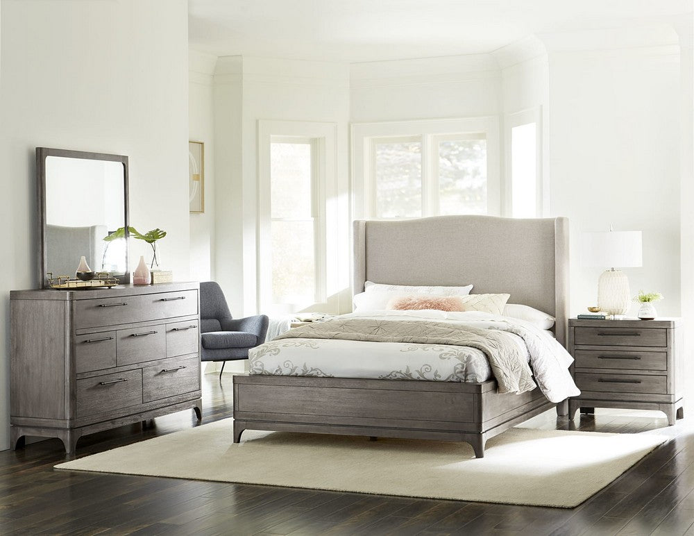 Modus Furniture - Cicero California King-size Wingback Upholstered Bed in Slate Grey - 2KS3A6 view 7