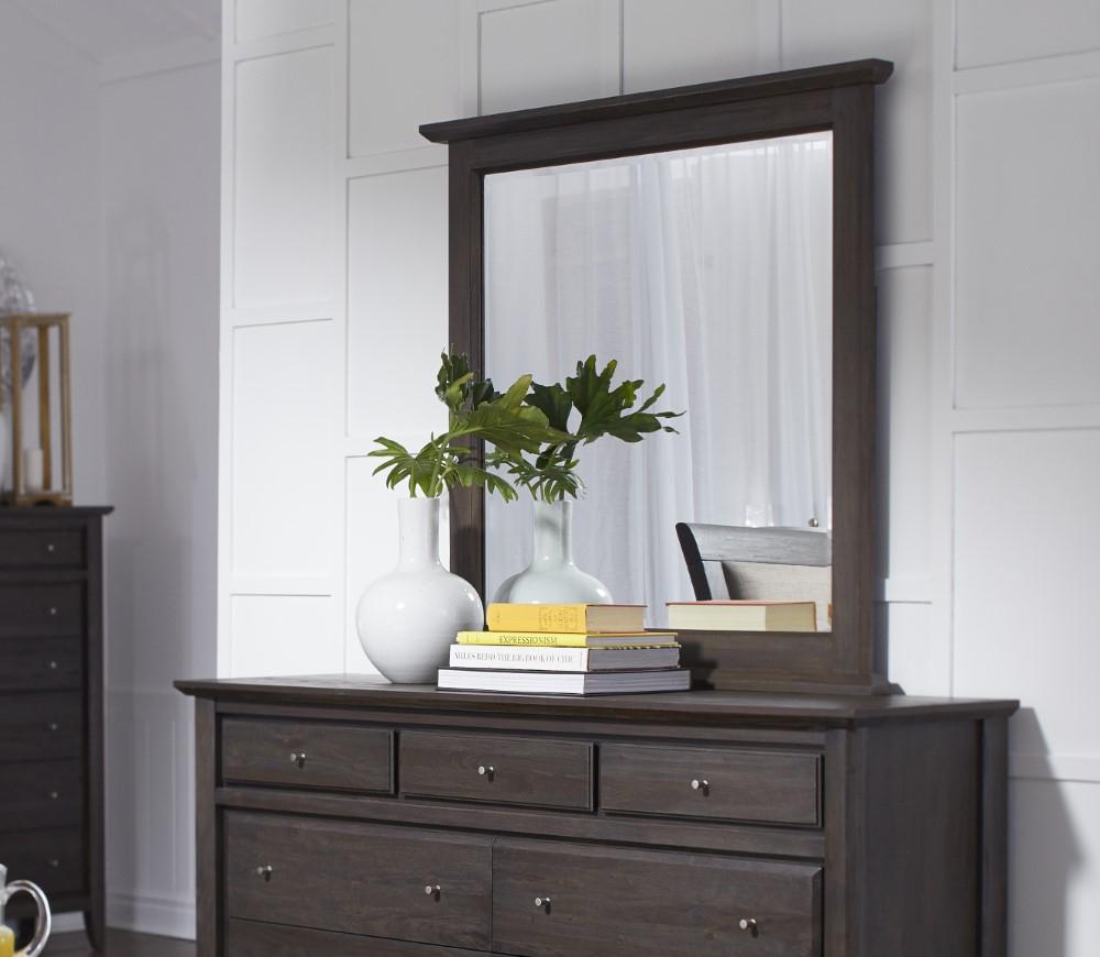 Modus Furniture - City II Beveled Glass Mirror in Basalt Gray - 1X5783_CLOSEOUT veiw 1
