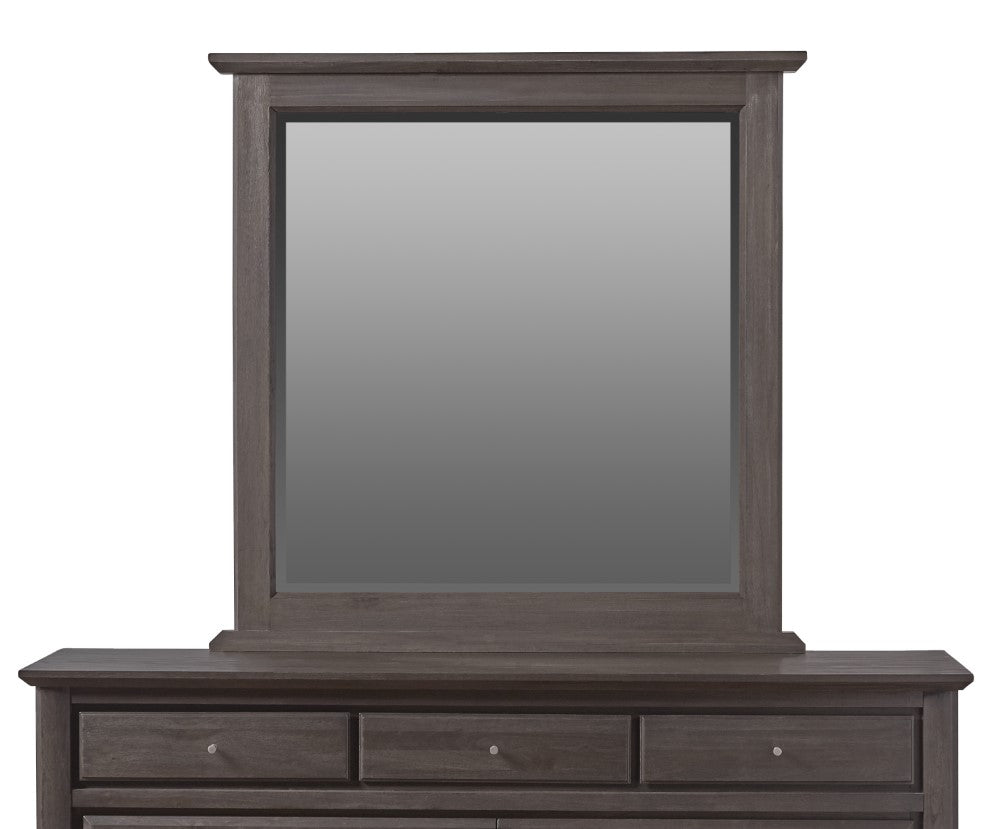 Modus Furniture - City II Beveled Glass Mirror in Basalt Gray - 1X5783_CLOSEOUT veiw 2