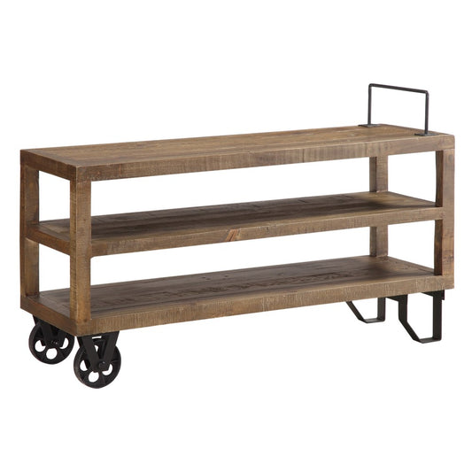 Modus Furniture - Coalburn Reclaimed Wood Media Console in Russett Brown - 8QQ526_CLOSEOUT veiw 1