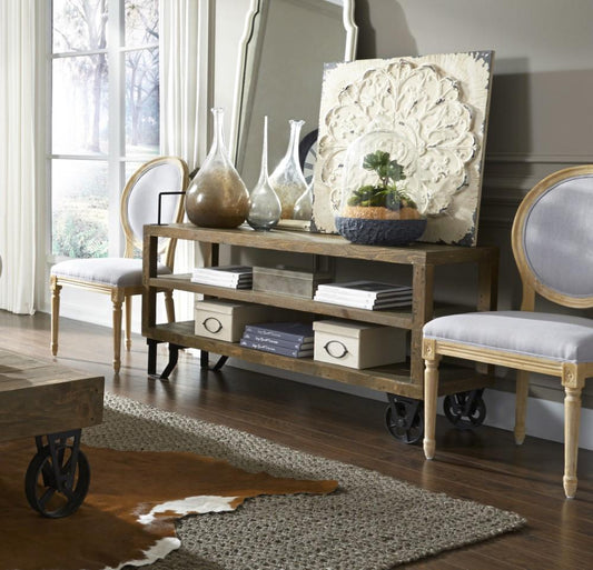 Modus Furniture - Coalburn Reclaimed Wood Media Console in Russett Brown - 8QQ526_CLOSEOUT veiw 2