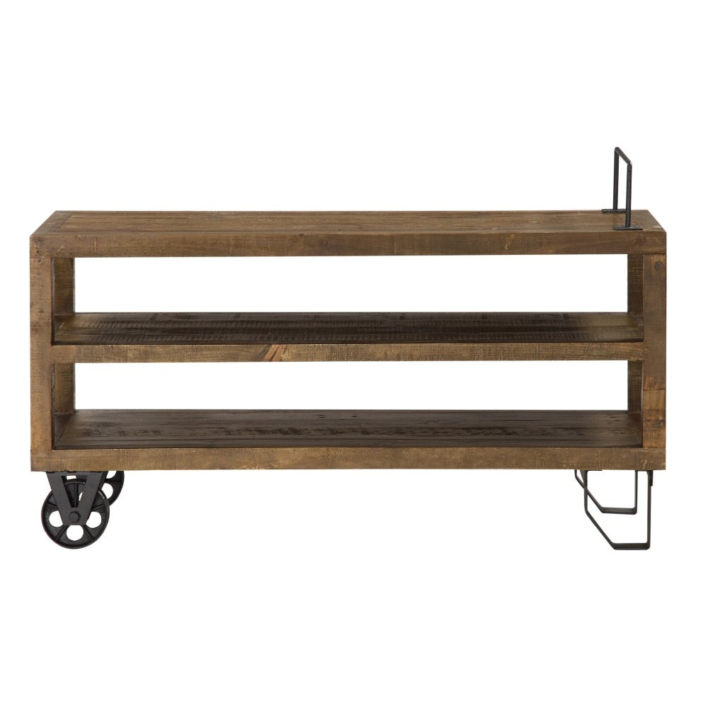 Modus Furniture - Coalburn Reclaimed Wood Media Console in Russett Brown - 8QQ526_CLOSEOUT veiw 3