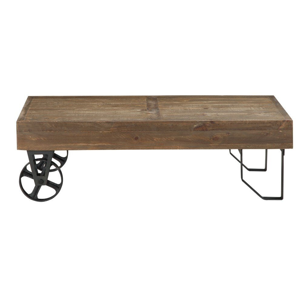 Modus Furniture - Coalburn Reclaimed Wood Rectangular Coffee Table in Russett Brown - 8QQ521_CLOSEOUT veiw 3