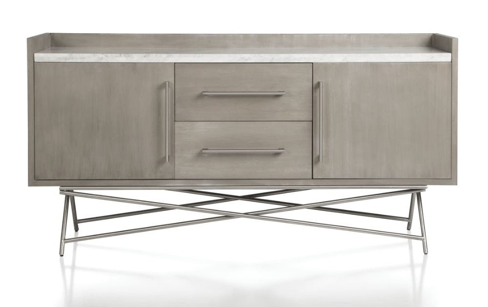 Modus Furniture - Coral Marble Top Rectangular Sideboard in Antique Grey - 3N2578 veiw 1