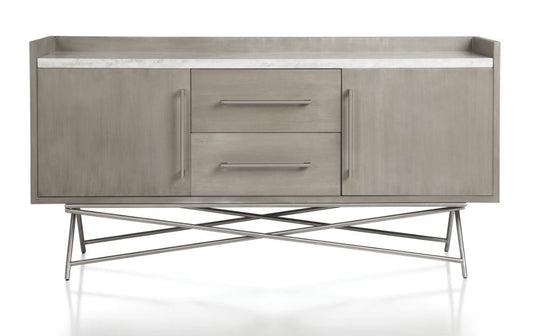 Modus Furniture - Coral Marble Top Rectangular Sideboard in Antique Grey - 3N2578 veiw 1