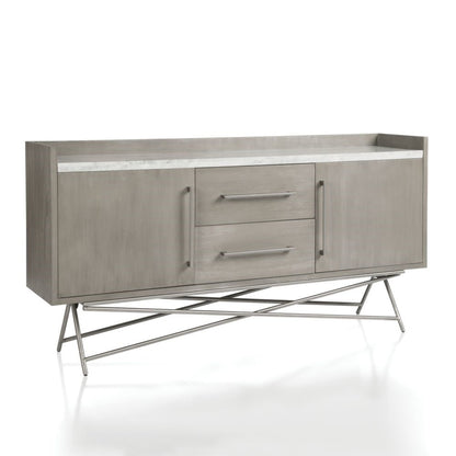 Modus Furniture - Coral Marble Top Rectangular Sideboard in Antique Grey - 3N2578 veiw 3