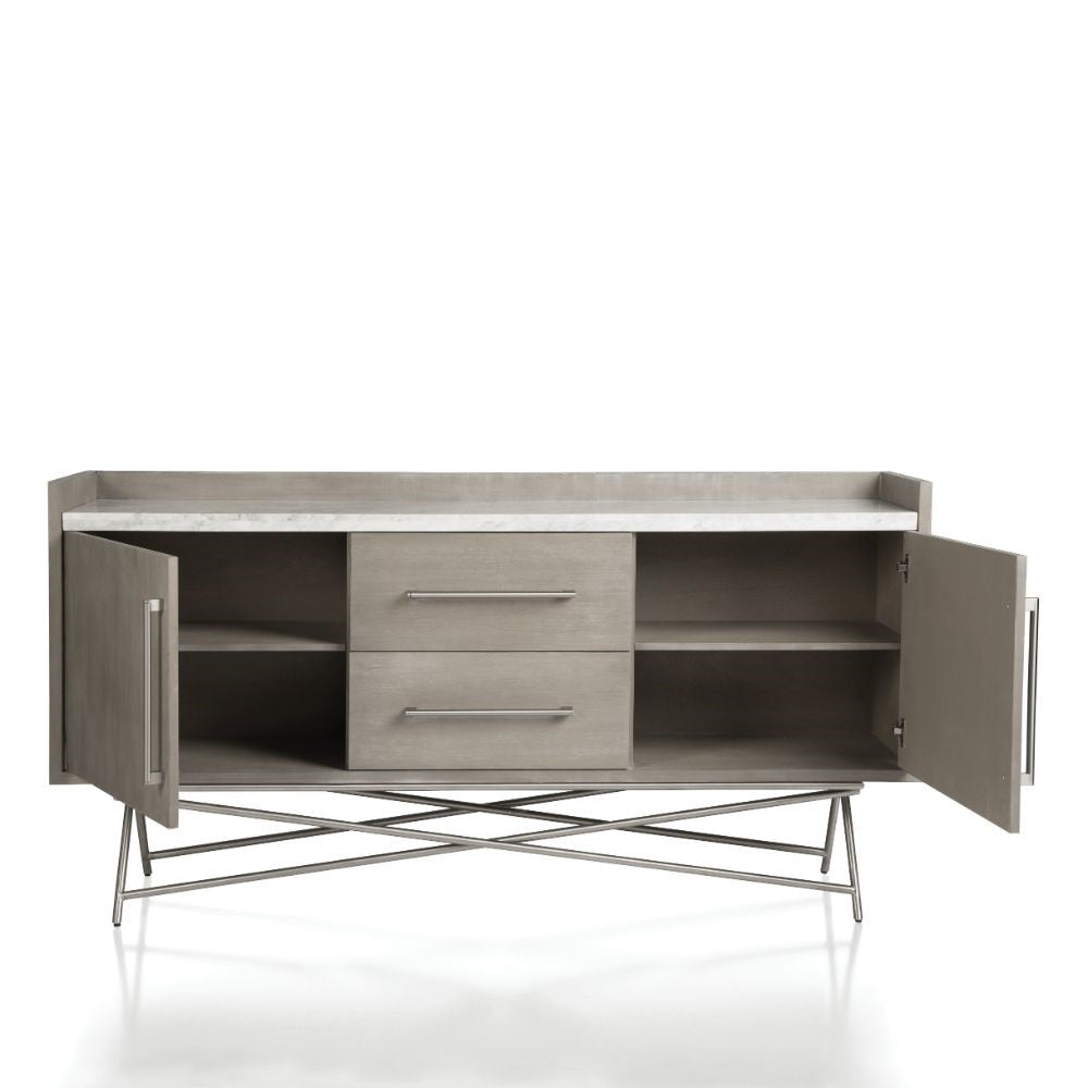 Modus Furniture - Coral Marble Top Rectangular Sideboard in Antique Grey - 3N2578 veiw 5