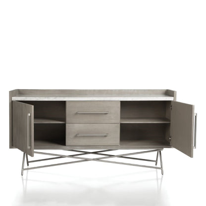 Modus Furniture - Coral Marble Top Rectangular Sideboard in Antique Grey - 3N2578 veiw 5